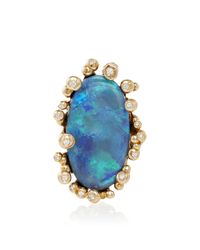 Lucifer Vir Honestus | Blue One Of A Kind Black Opal Parrucchino Ring | Lyst