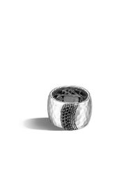 John Hardy | Metallic Classic Chain Wide Overlap Band Ring | Lyst