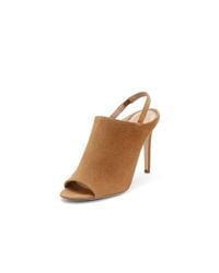 Diane von Furstenberg | Brown Violet Suede Peep Toe Bootie | Lyst