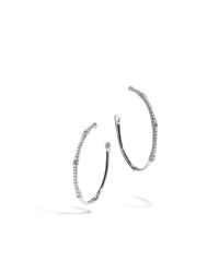 John Hardy | Metallic Bamboo Large Hoop Earrings | Lyst