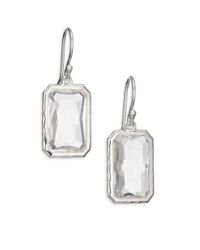 Ippolita | Metallic Rock Candy Clear Quartz & Sterling Silver Rectangle Drop Earrings | Lyst