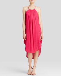 Aqua | Pink Dress - Gold Bar Shirt Tail | Lyst