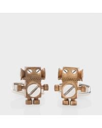 Paul Smith | Brown Men's Tin Toy Robot Cufflinks for Men | Lyst