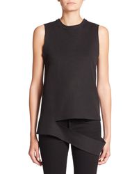 Proenza Schouler | Black Cutout Front Top | Lyst