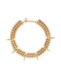 Ela Stone | Metallic Marla Pyramid Chain Spike Necklace | Lyst