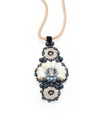 Weekend by Maxmara | White Mixedstones Pendant Necklace | Lyst