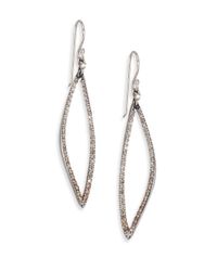 Alexis Bittar Fine | Metallic Brown Diamond & Sterling Silver Small Marquis Link Drop Earrings | Lyst