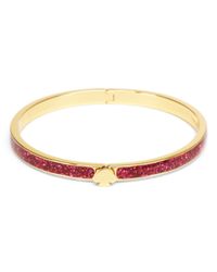 Kate Spade | Gold Glitter Hinge Bangle | Lyst