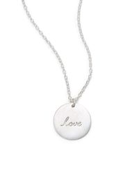 Astley Clarke | Metallic Sterling Silver Love Disc Pendant Necklace | Lyst