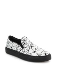 Giamba | Black Floral-print Skate Sneakers | Lyst