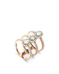 Shawn Ames | Blue Ophelia Triple Band Ring with Opals and Brilliant Diamonds | Lyst