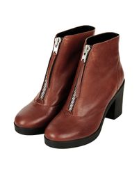 topshop front zip boots