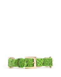 Valentino | Green Rockstud Chain Leather Bracelet | Lyst