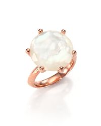 Ippolita | Pink Rosé Rock Candy Mother-of-pearl & Clear Quartz Large Doublet Ring | Lyst