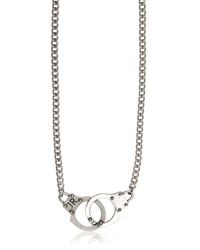 John Richmond | Metallic Handcuffs Necklace | Lyst