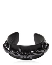 Vivienne Westwood | Black Barbed Wire Leather Cuff Bracelet | Lyst