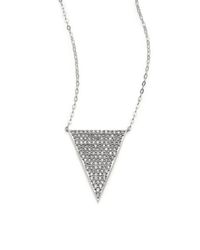 Adriana Orsini | Metallic Pavé Triangle Pendant Necklace | Lyst