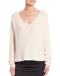 ATM | White Slouchy Long-sleeve Sweater | Lyst