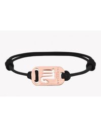Tateossian | Pink Zodiac 18k Rose Gold Scorpio Black Waxed Cord Bracelet for Men | Lyst