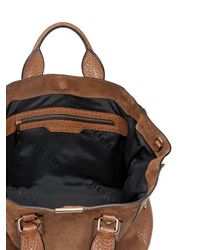 Burberry | Brown Callaghan Suede Embossed Leather Bag | Lyst