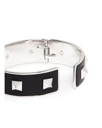 Valentino | Black 'rockstud' Leather Cuff for Men | Lyst