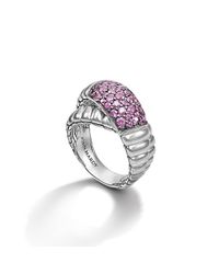 John Hardy | Pink Bedeg Lava Cross-Over Ring | Lyst