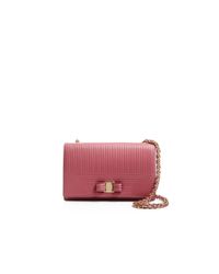 Ferragamo | Pink Ginny Wave Quilt Crossbody | Lyst
