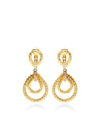 House of Lavande | Metallic Christian Dior Gold Rope Clip On Earrings | Lyst