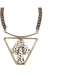 Anndra Neen | Metallic Trapezoid Shell Necklace | Lyst