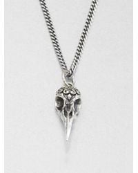 King Baby Studio | Metallic Raven Skull Pendant Necklace | Lyst