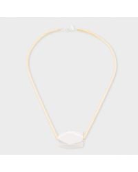 Paul Smith | Natural Women's Tube Collar Necklace With Silver Facet Bead | Lyst