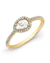 Anne Sisteron | Metallic 14kt Yellow Gold Sasha Diamond Slice Ring | Lyst