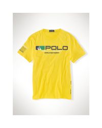 Polo Ralph Lauren | Yellow "sailing Team" Cotton T-shirt for Men | Lyst