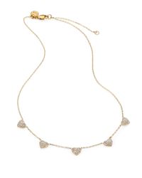 Michael Kors | Metallic Reversible Pave Heart Necklacegoldtone | Lyst