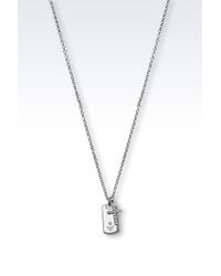 Emporio Armani | Metallic Necklace Signature Collection | Lyst