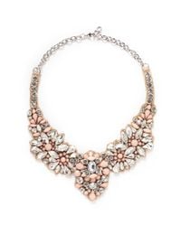Valentino | Multicolor Satin Back Opal Strass Necklace | Lyst