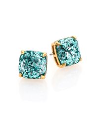 kate spade new york | Glitter Square Stud Earrings/blue | Lyst