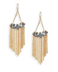 Alexis Bittar | Metallic Elements Prophecy Crystal & Pyrite Doublet Chain Fringe Earrings | Lyst