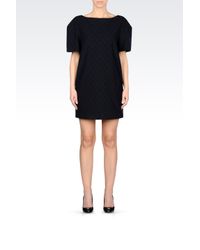 Armani Jeans | Blue Dress In Viscose Blend Jacquard | Lyst