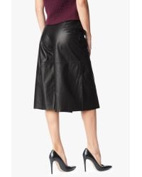 7 For All Mankind Black Leather Culottes