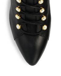Giuseppe Zanotti | Black Metal Bar Leather Sandals | Lyst