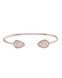 Anne Sisteron - Pink 14kt Rose Gold Moonstone Diamond Throne Cuff - Lyst