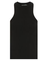 T By Alexander Wang | Black Stretch Tank Top | Lyst