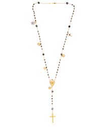 Dolce & Gabbana | Metallic Onyx & Brass Rosary Necklace | Lyst