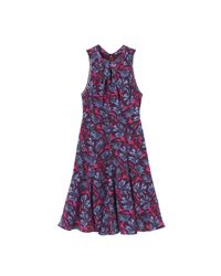 Rebecca Taylor - Purple Sleeveless Mystic Garden Print Twist Dress - Lyst