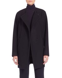 Theory | Blue Venizka Camden Wool Twill Coat | Lyst