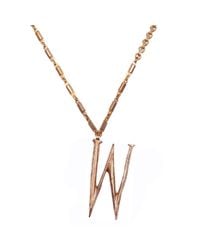 Lulu Frost | Metallic Plaza Letter W Necklace | Lyst