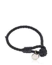 Bottega Veneta | Green Intrecciato Leather Bracelet | Lyst