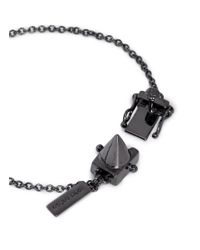 Eddie Borgo | Black Gemstone Cone Stud Chain Bracelet | Lyst