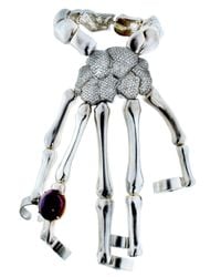 Delfina Delettrez | Metallic Special Order Skeleton Hand Bracelet | Lyst